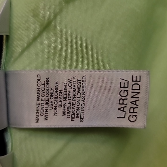 Delicates brand green slip dress nightgown lace sequin details size large - Picture 12 of 17